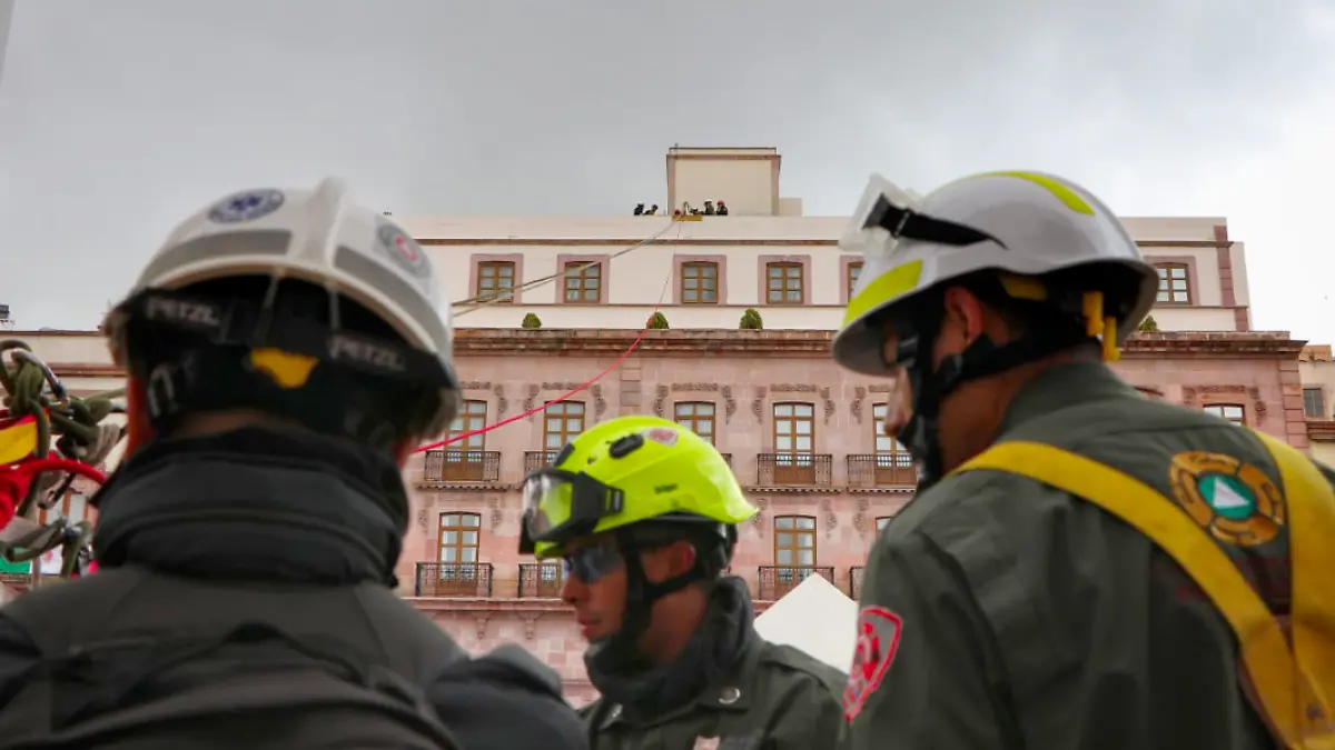 simulacro de sismo en la capital zacatecana